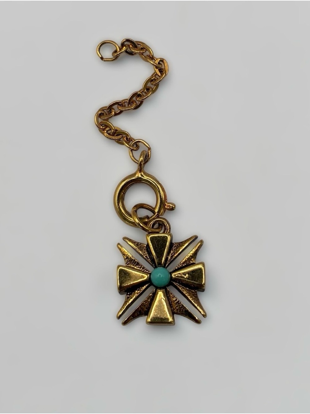 Joan Rivers Gold-Tone Maltese Cross Style Charm Pendant w/. Extender